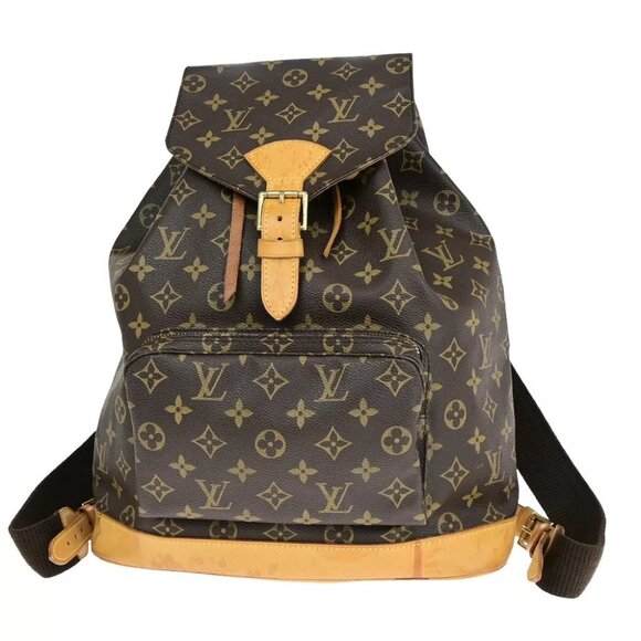 AUTHENTICITY GUARANTEED LOUIS VUITTON Montsouris GM Backpack Bag Monogram - Picture 1 of 16